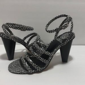 NEW Vince Camuto black white cone heel size 8
